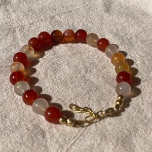 Alice Carnelian & 18k Hold Handmade Bracelet